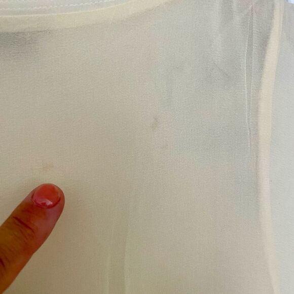 Theory Silk Grecian Goddess Cream Dress - Picture 9 of 9